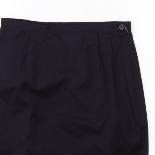 NEXT Womens Blue Wool Straight & Pencil Skirt Size 10 Zip