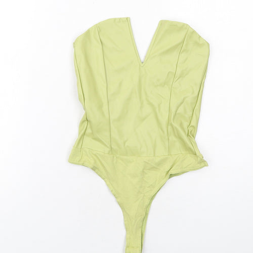 River Island Womens Green Polyester Bodysuit One-Piece Size 8 Snap