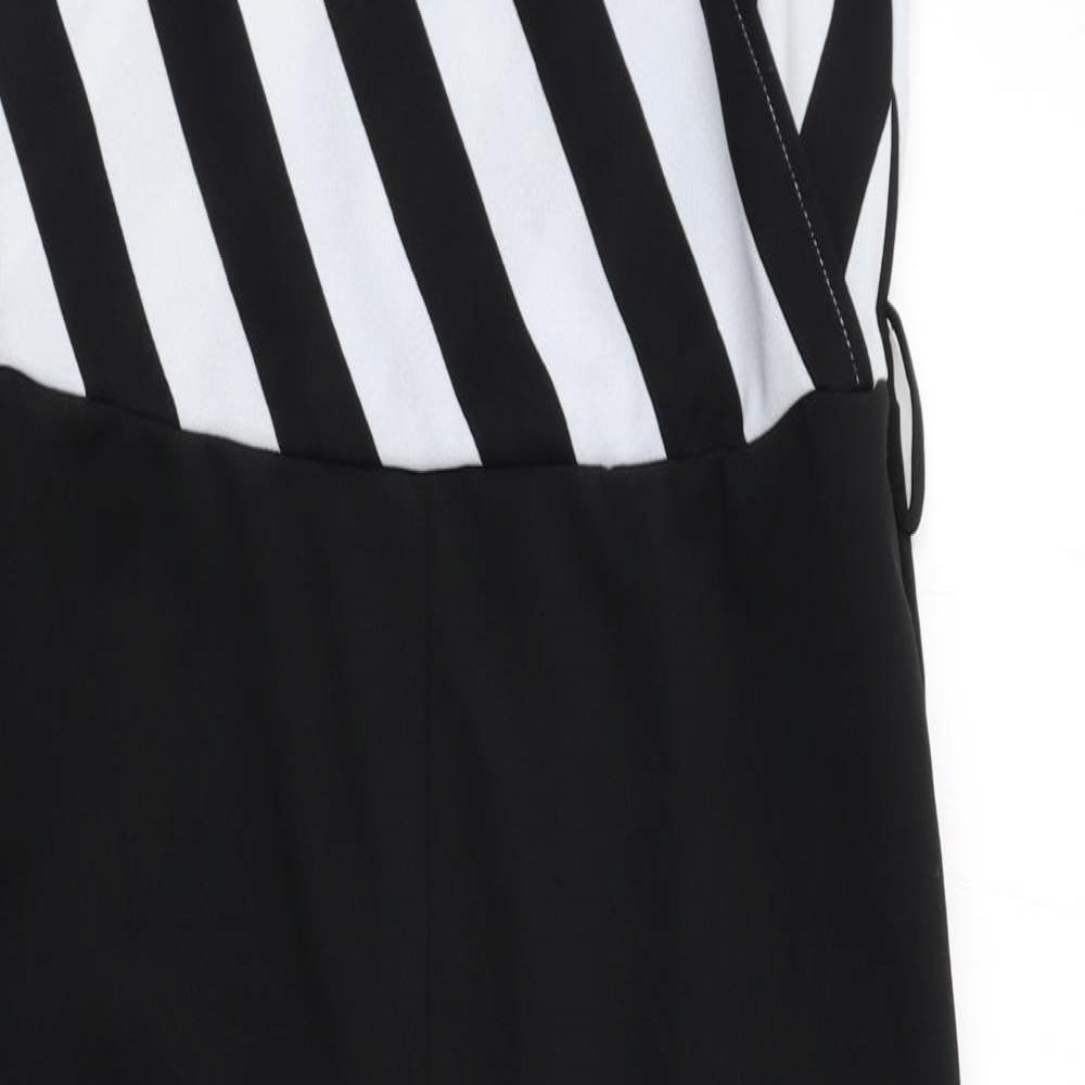 Girl in Mind Womens Black Polyester Jumpsuit One-Piece Size 16 Zip