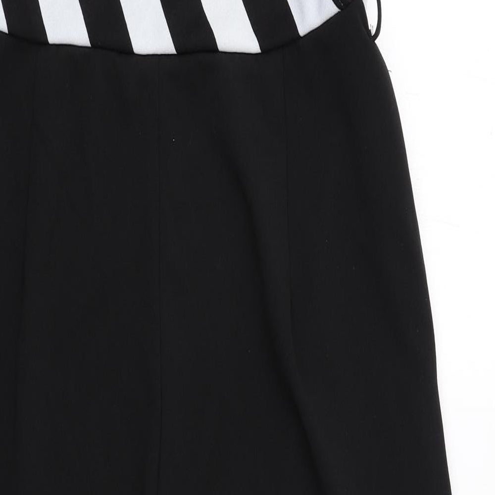 Girl in Mind Womens Black Polyester Jumpsuit One-Piece Size 16 Zip