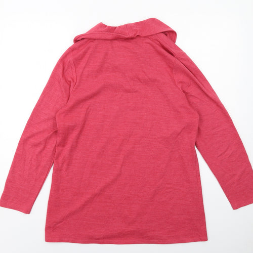 TIGI Womens Pink Roll Neck Polyester Pullover Jumper Size 14