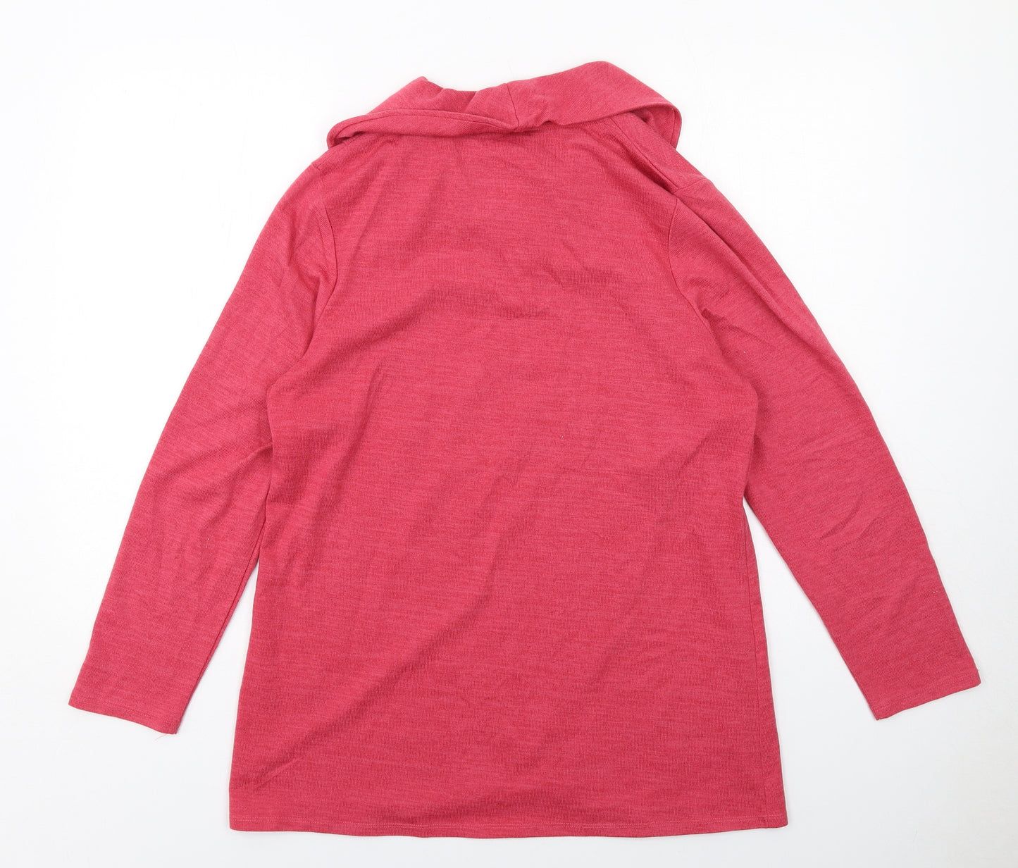 TIGI Womens Pink Roll Neck Polyester Pullover Jumper Size 14