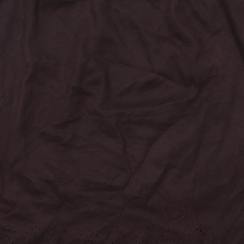 NEXT Womens Brown Polyester A-Line Skirt Size 14 Zip