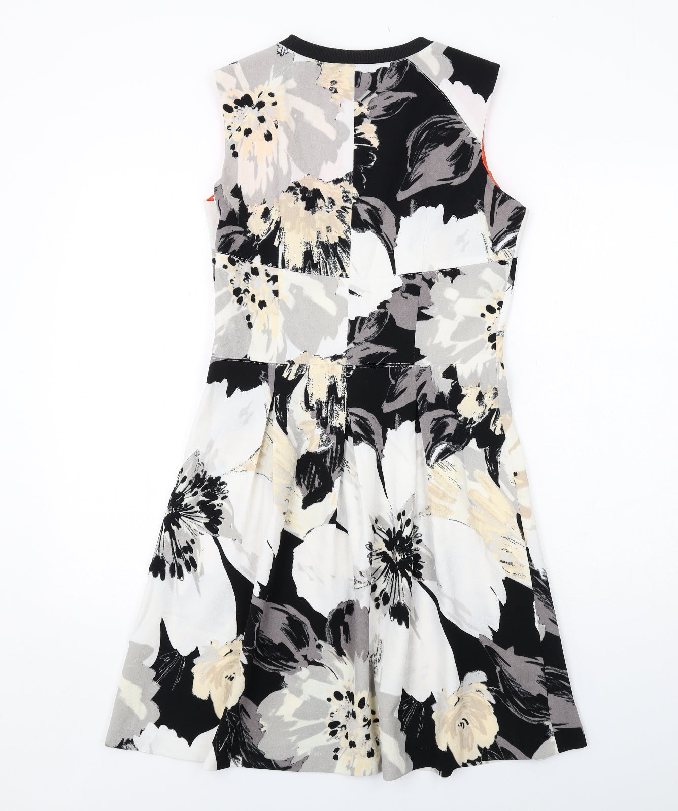 NEXT Womens Multicoloured Floral Polyester A-Line Size 10 Round Neck Zip