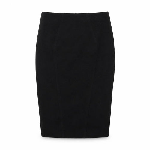 Monsoon Womens Black Viscose Straight & Pencil Skirt Size 8 Zip