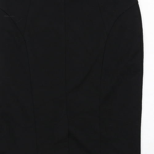 M&Co Womens Black Polyester Straight & Pencil Skirt Size 12
