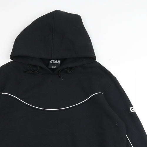 GM Mens Black Cotton Pullover Hoodie Size L
