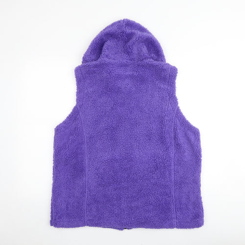 Cotton Traders Womens Purple Polyester Full Zip Hoodie Size 20 Zip