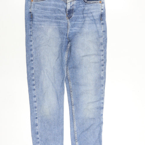 River Island Womens Blue Cotton Skinny Jeans Size 12 Regular Zip