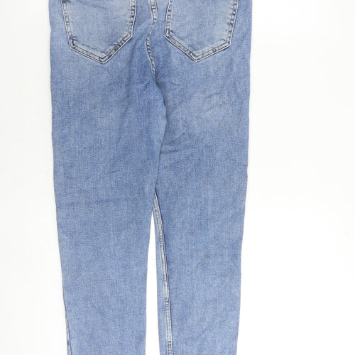 River Island Womens Blue Cotton Skinny Jeans Size 12 Regular Zip