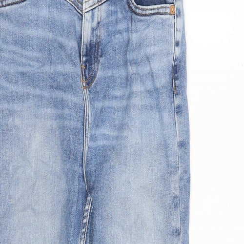River Island Womens Blue Cotton Skinny Jeans Size 12 Regular Zip