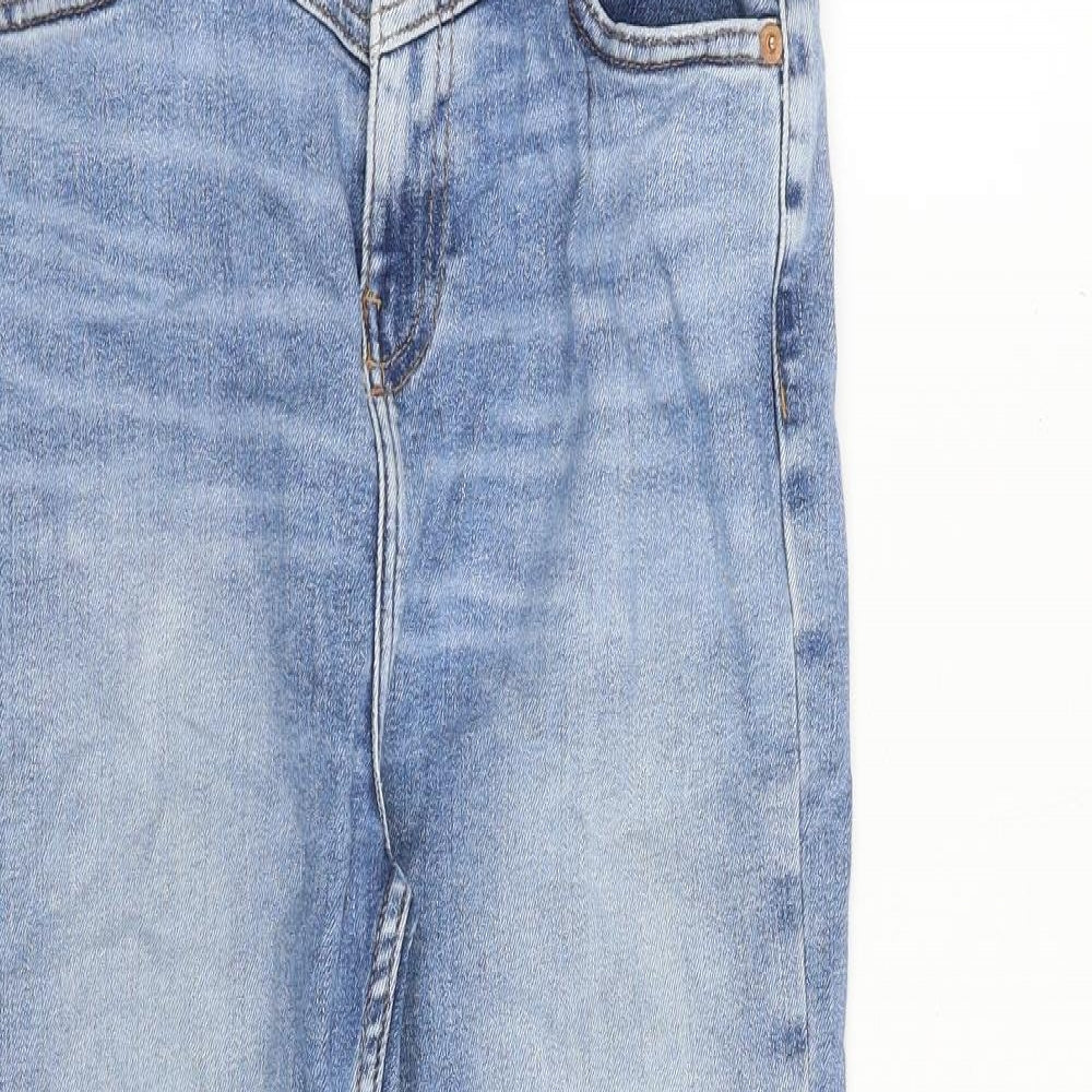 River Island Womens Blue Cotton Skinny Jeans Size 12 Regular Zip