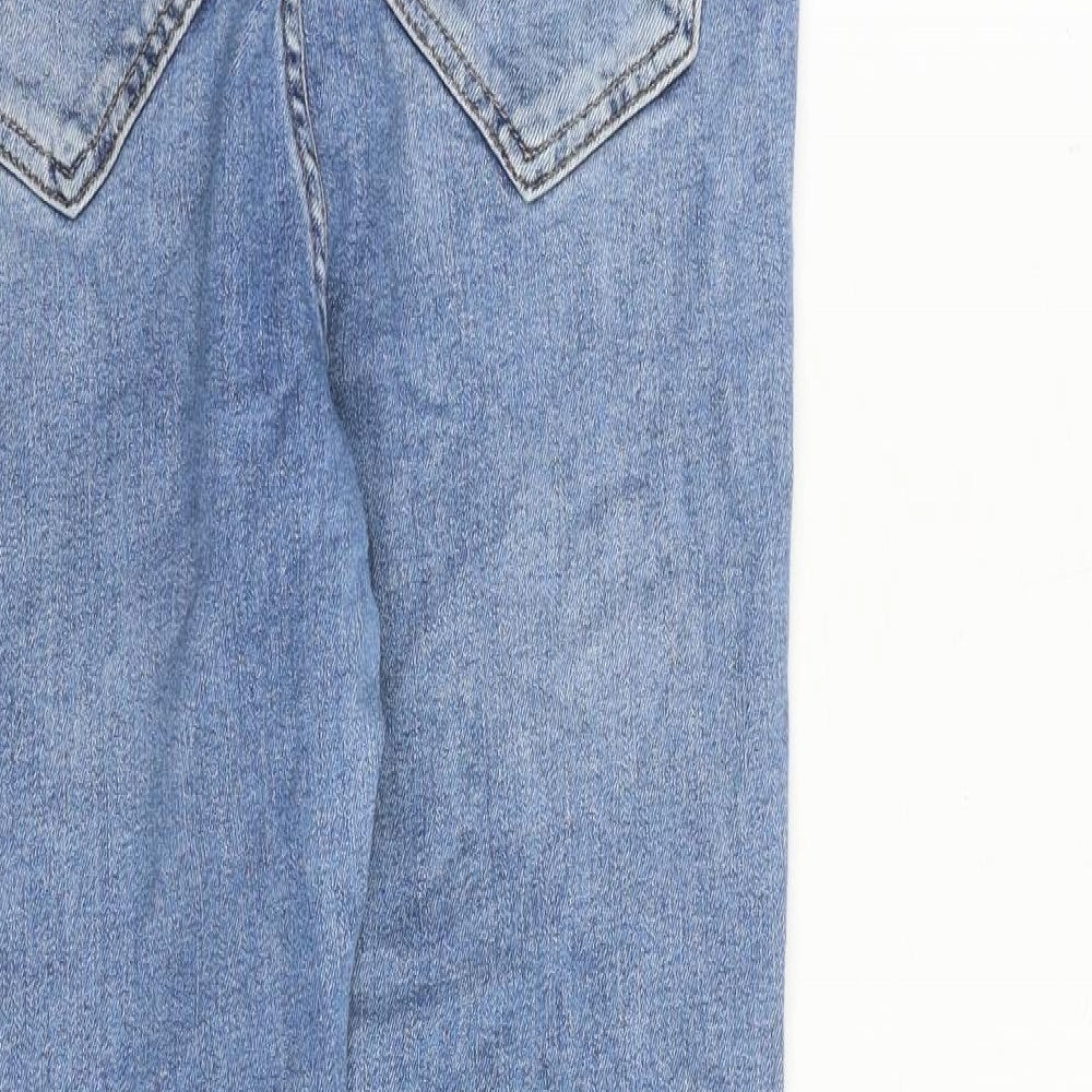 River Island Womens Blue Cotton Skinny Jeans Size 12 Regular Zip