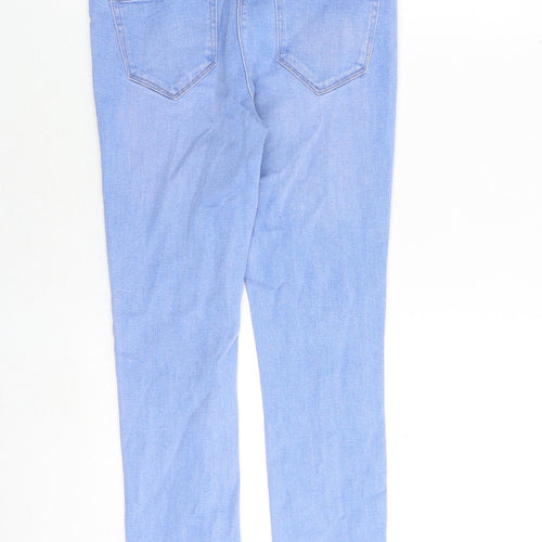 NEXT Womens Blue Cotton Jegging Jeans Size 8 Slim Zip