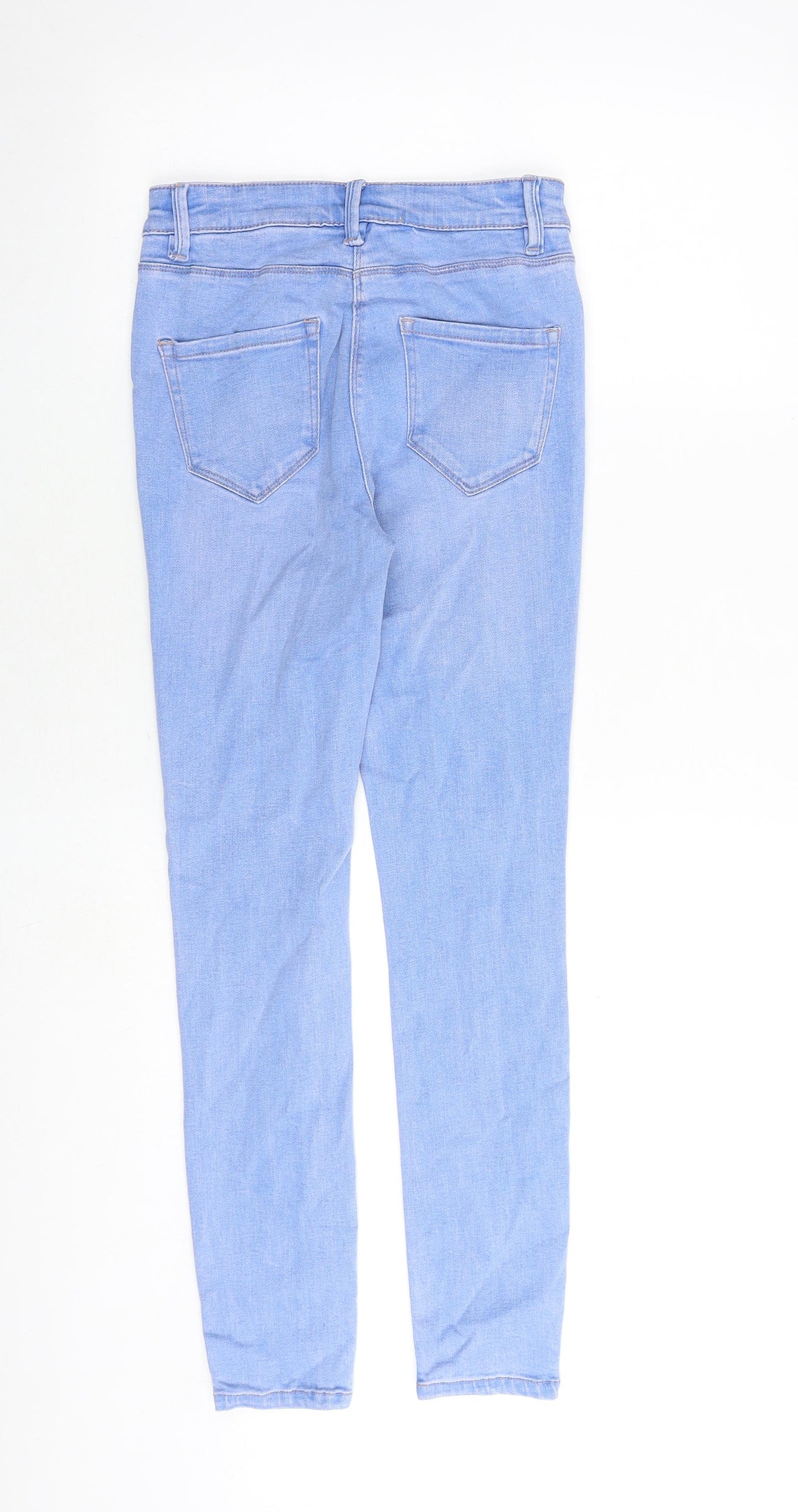 NEXT Womens Blue Cotton Jegging Jeans Size 8 Slim Zip