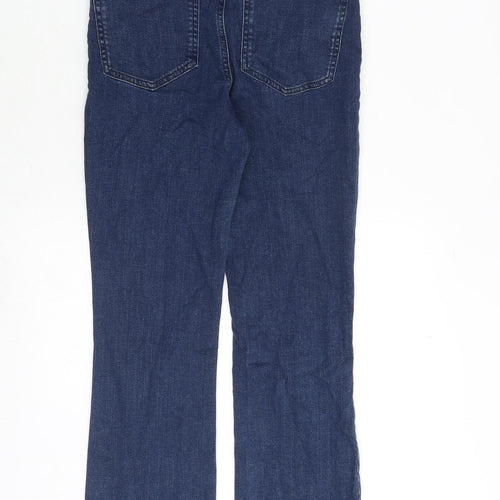 Phase Eight Womens Blue Cotton Straight Jeans Size 26 in Extra-Slim Zip