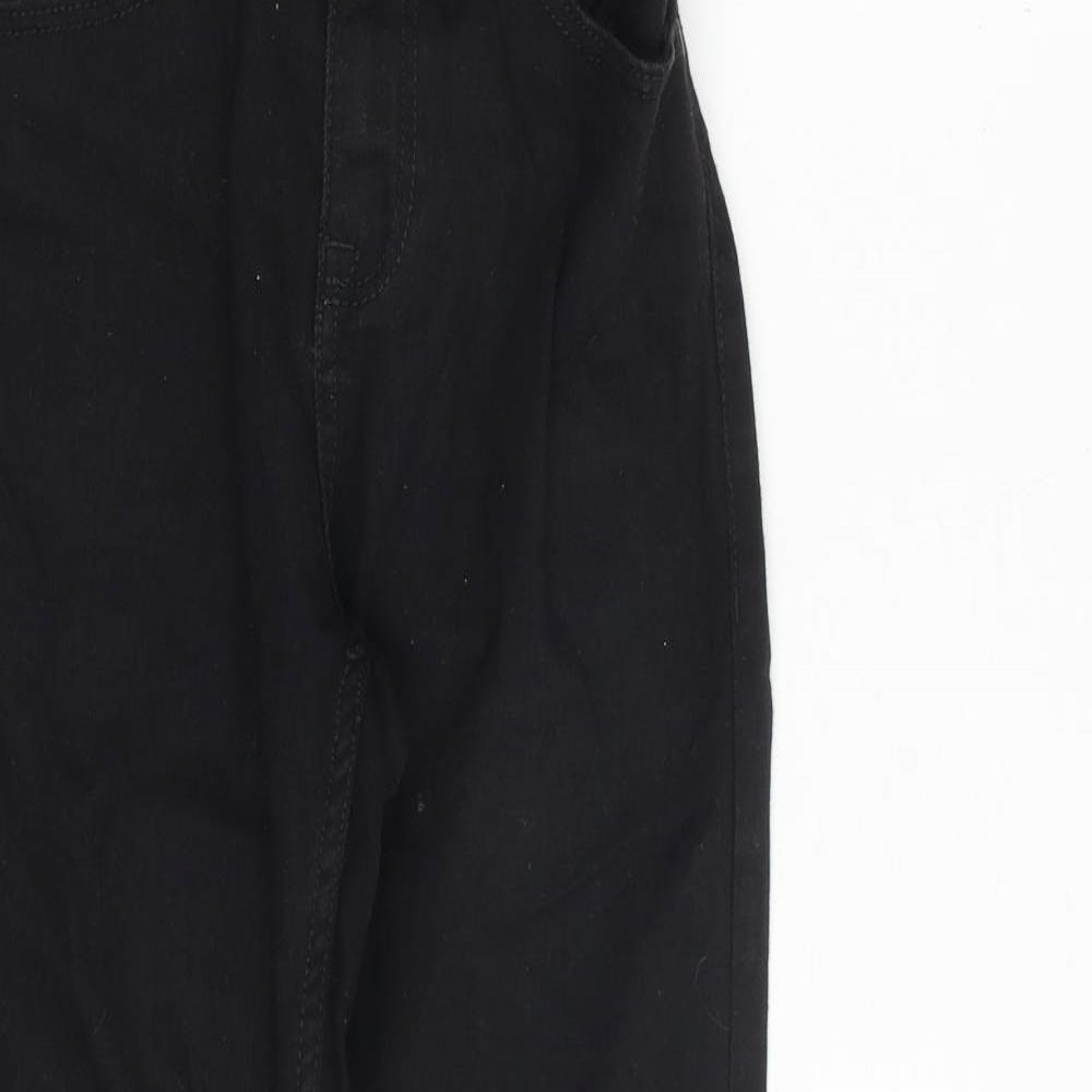 NEXT Boys Black Cotton Straight Jeans Size 12 Years Regular Zip