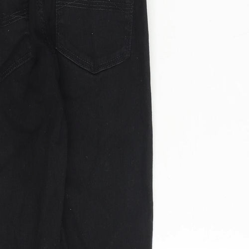 NEXT Boys Black Cotton Straight Jeans Size 12 Years Regular Zip