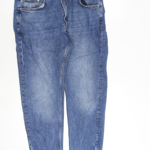 Zara Womens Blue Cotton Skinny Jeans Size 35 in Regular Zip