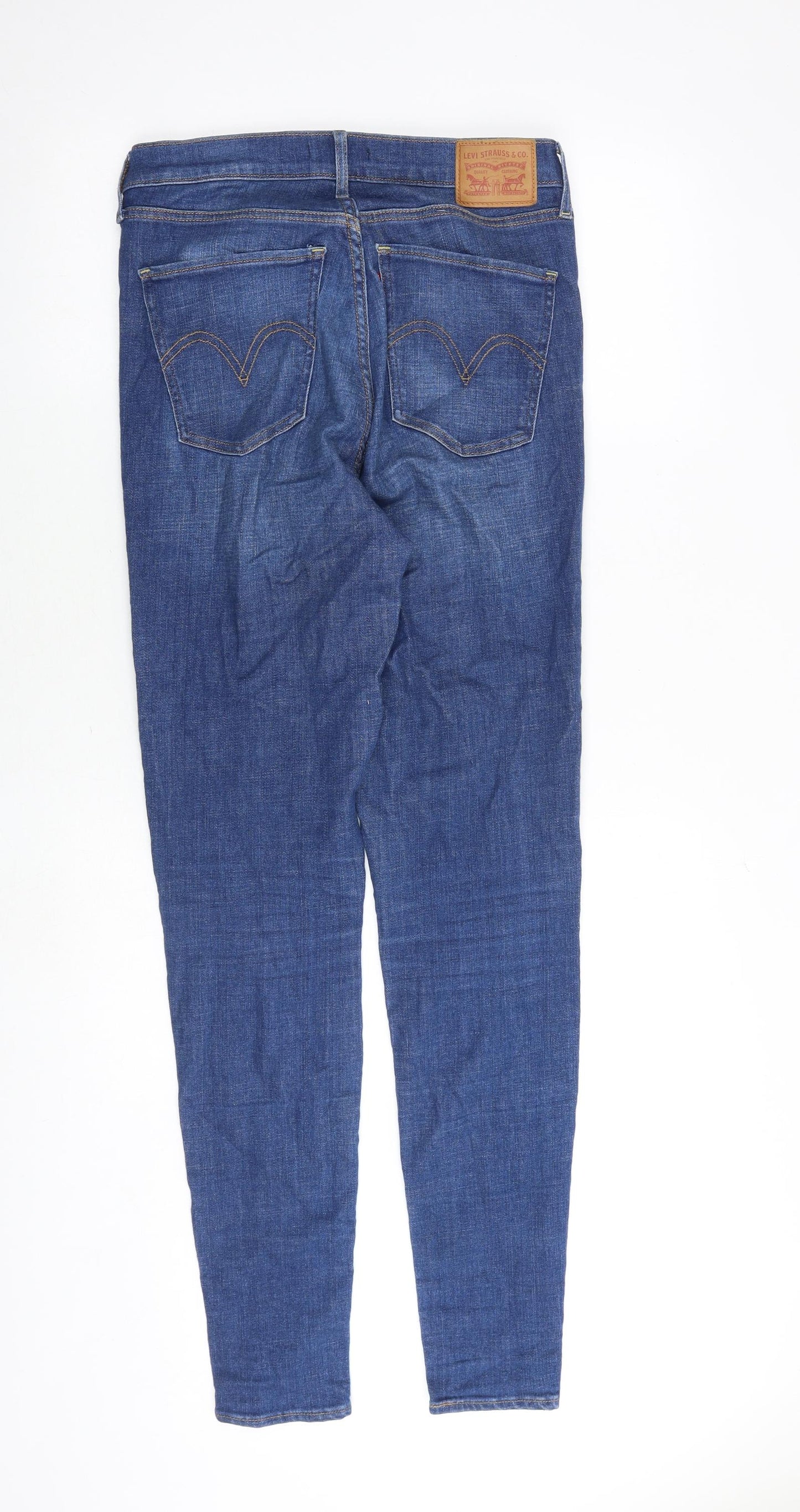 Levi's Womens Blue Cotton Skinny Jeans Size 30 in Slim Zip