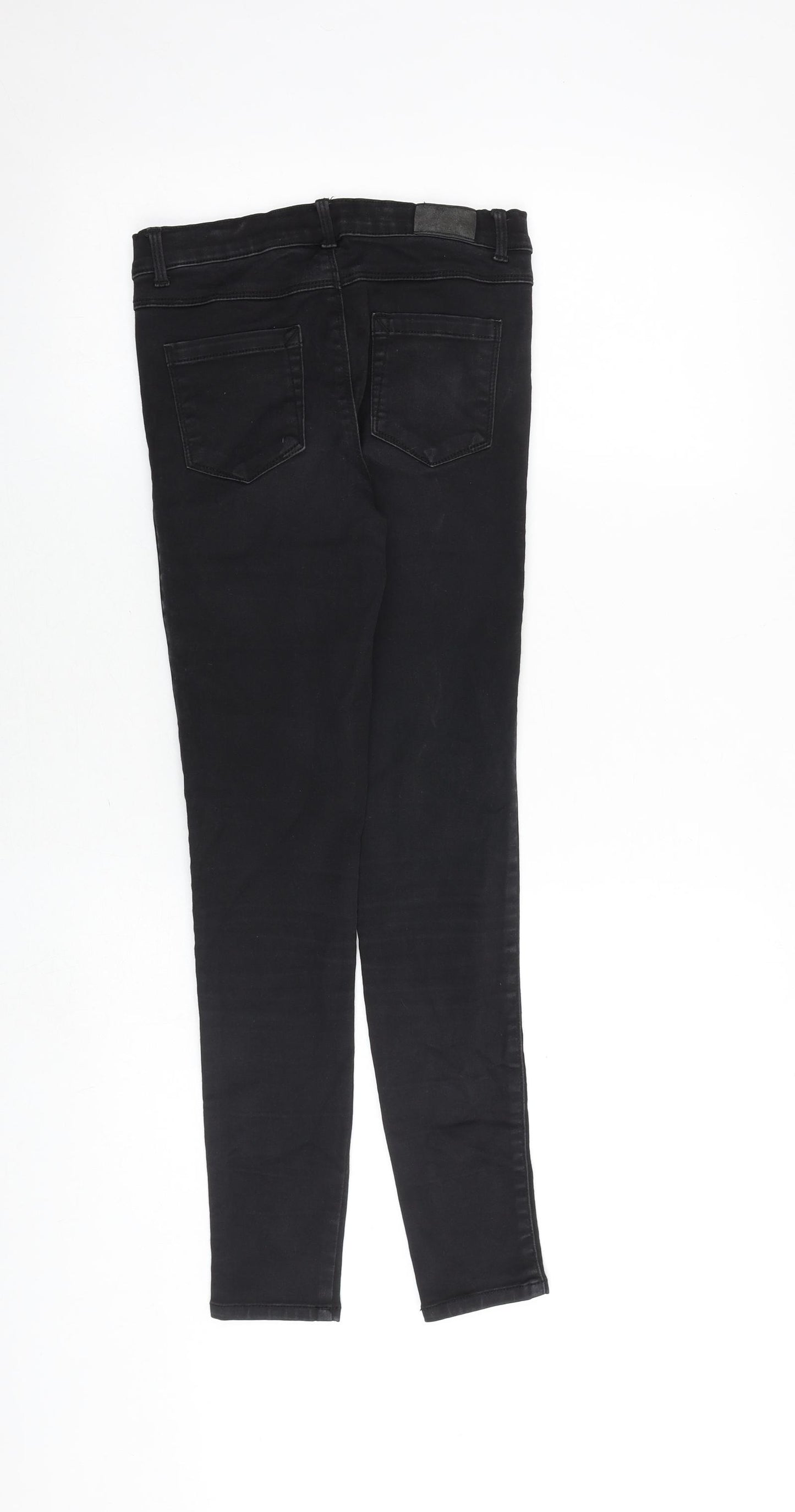 Kids Only Girls Black Cotton Skinny Jeans Size 12 Years Regular Zip