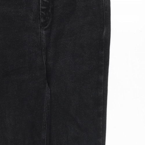 New Look Womens Black Cotton Skinny Jeans Size 14 Regular Zip