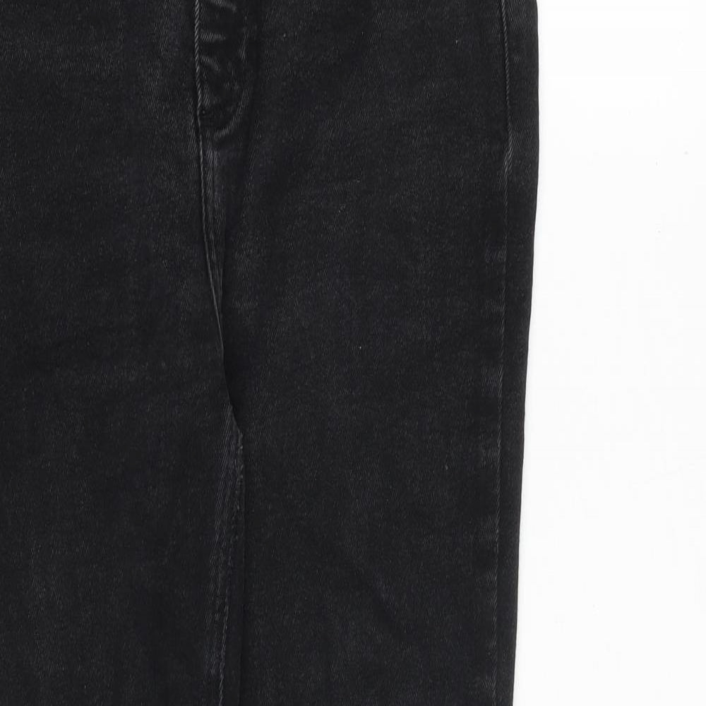 New Look Womens Black Cotton Skinny Jeans Size 14 Regular Zip
