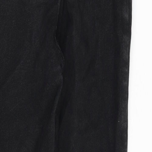 New Look Womens Black Cotton Skinny Jeans Size 14 Regular Zip