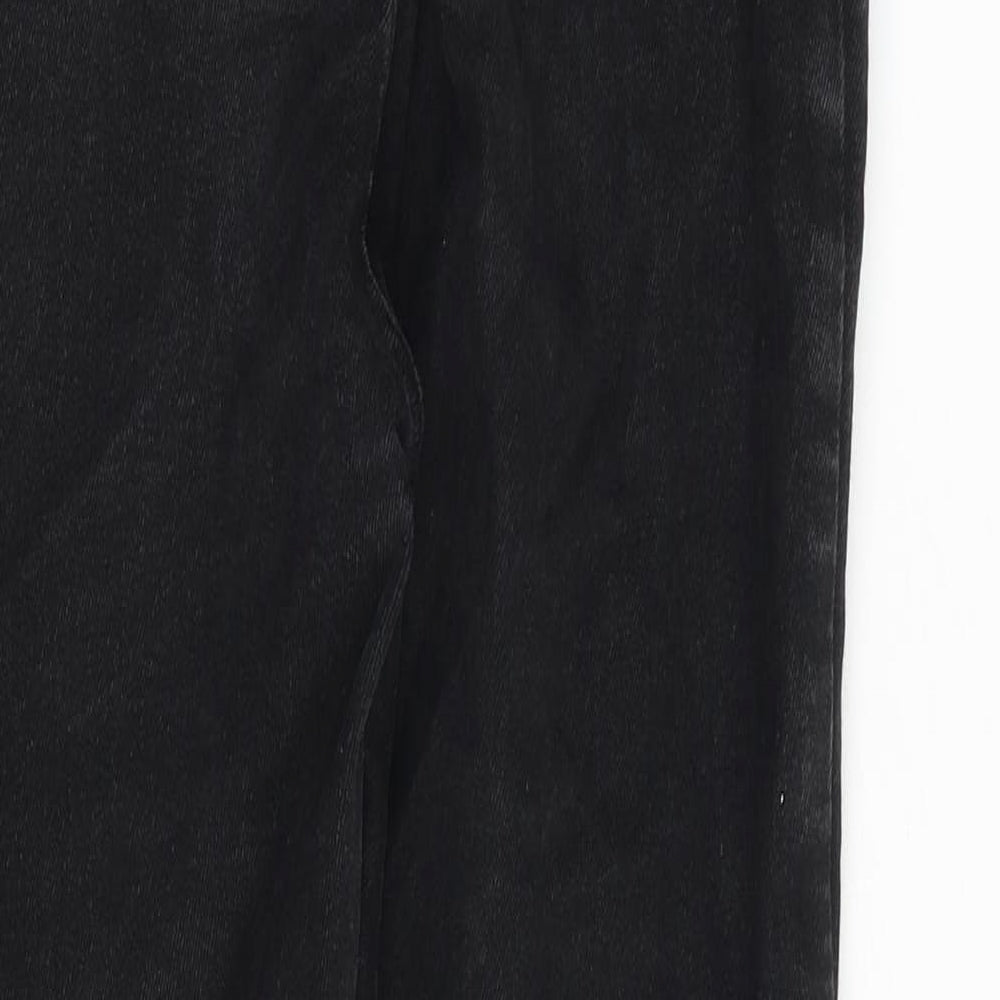 New Look Womens Black Cotton Skinny Jeans Size 14 Regular Zip