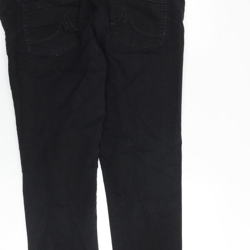 NEXT Womens Black Cotton Skinny Jeans Size 16 Regular Zip