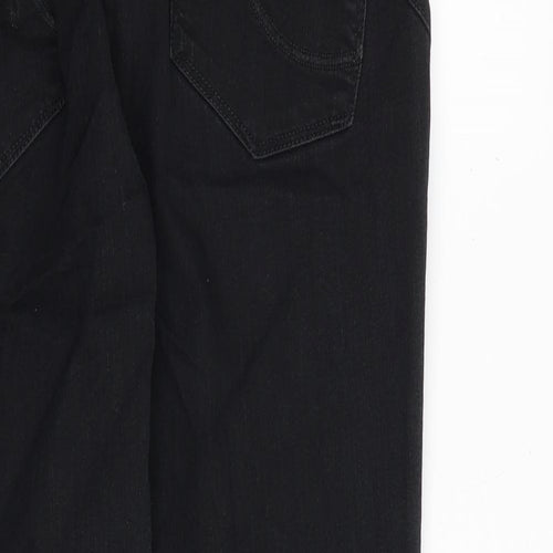 NEXT Womens Black Cotton Skinny Jeans Size 16 Regular Zip