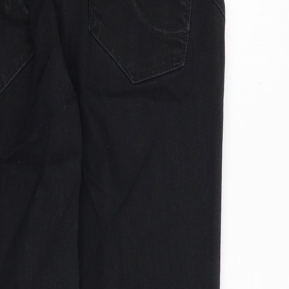 NEXT Womens Black Cotton Skinny Jeans Size 16 Regular Zip