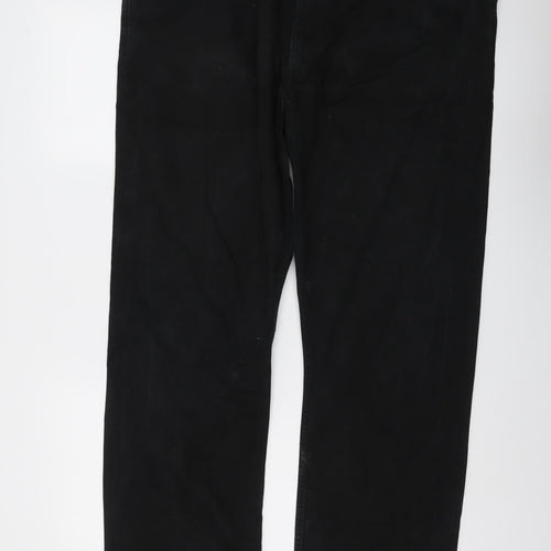 Blue Harbour Mens Black Cotton Tapered Jeans Size 42 in L33 in Regular Button