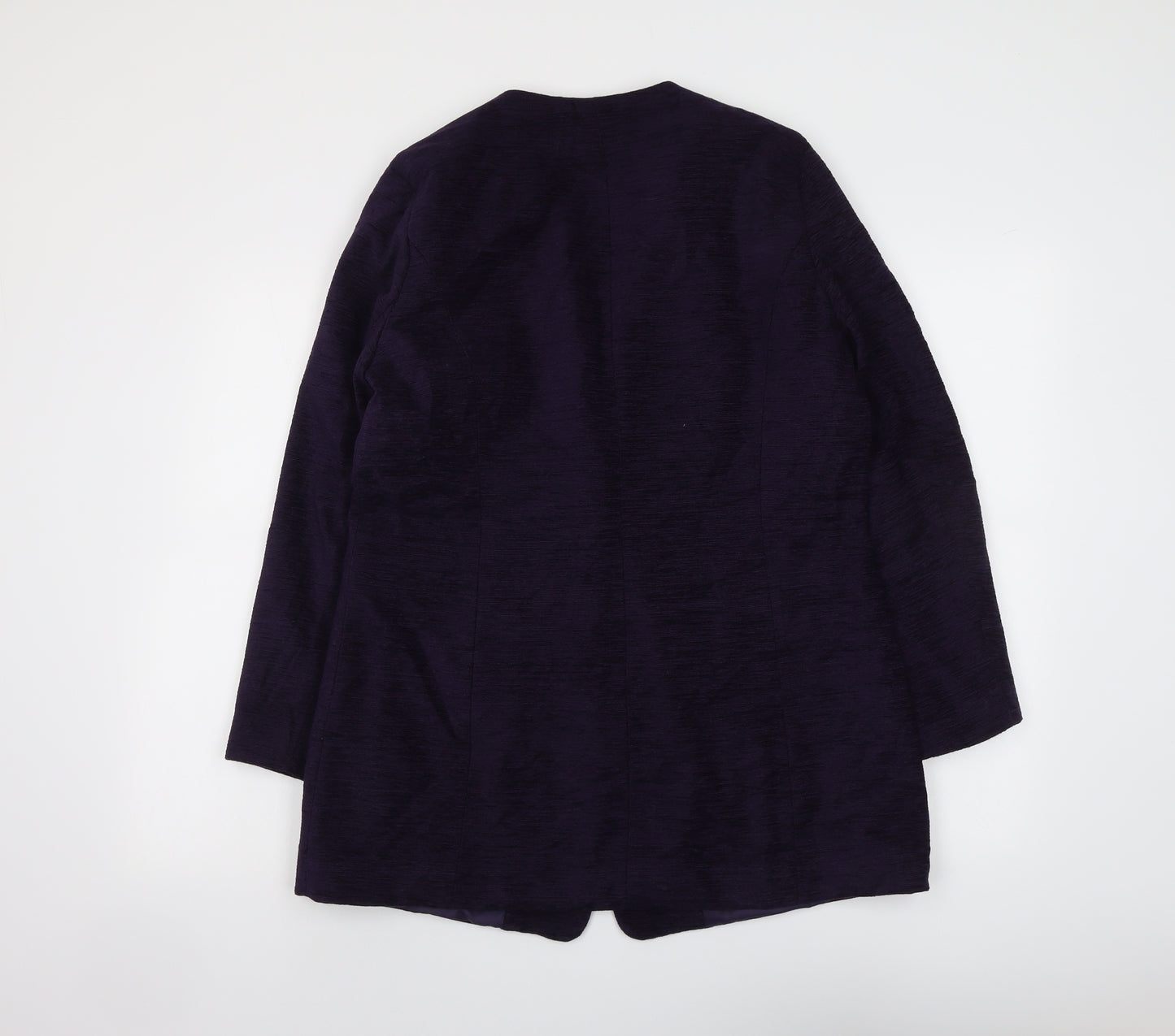 Jacques Vert Womens Purple Overcoat Coat Size 14 Button