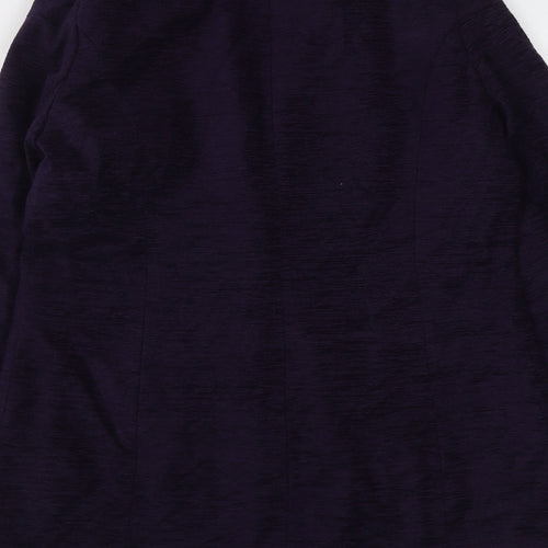 Jacques Vert Womens Purple Overcoat Coat Size 14 Button