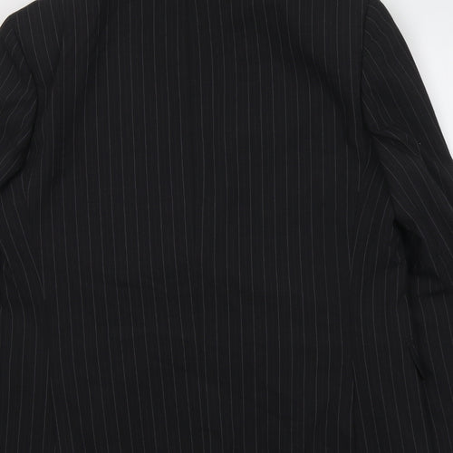 Marks and Spencer Mens Grey Striped Polyester Jacket Suit Jacket Size 42 Regular