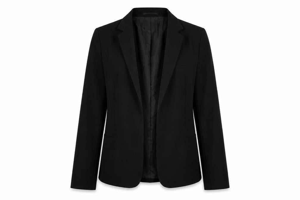 Front view of Marks & Spencer women’s black jacket blazer, size UK 10
