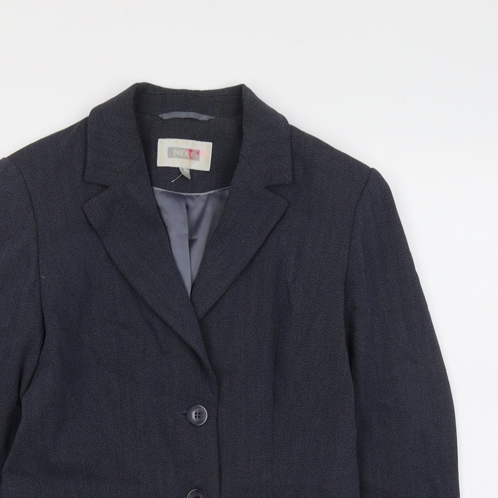 NEXT Womens Blue Striped Jacket Blazer Size 10 Button