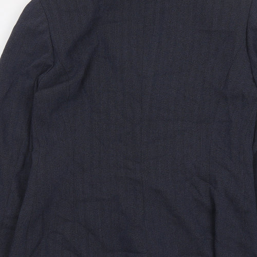NEXT Womens Blue Striped Jacket Blazer Size 10 Button