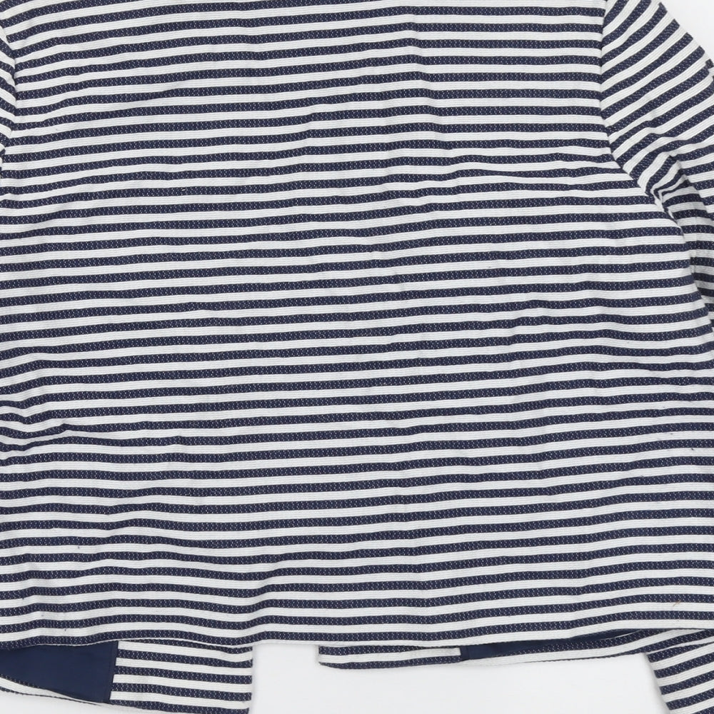 Marks and Spencer Womens Blue Striped Jacket Blazer Size 14