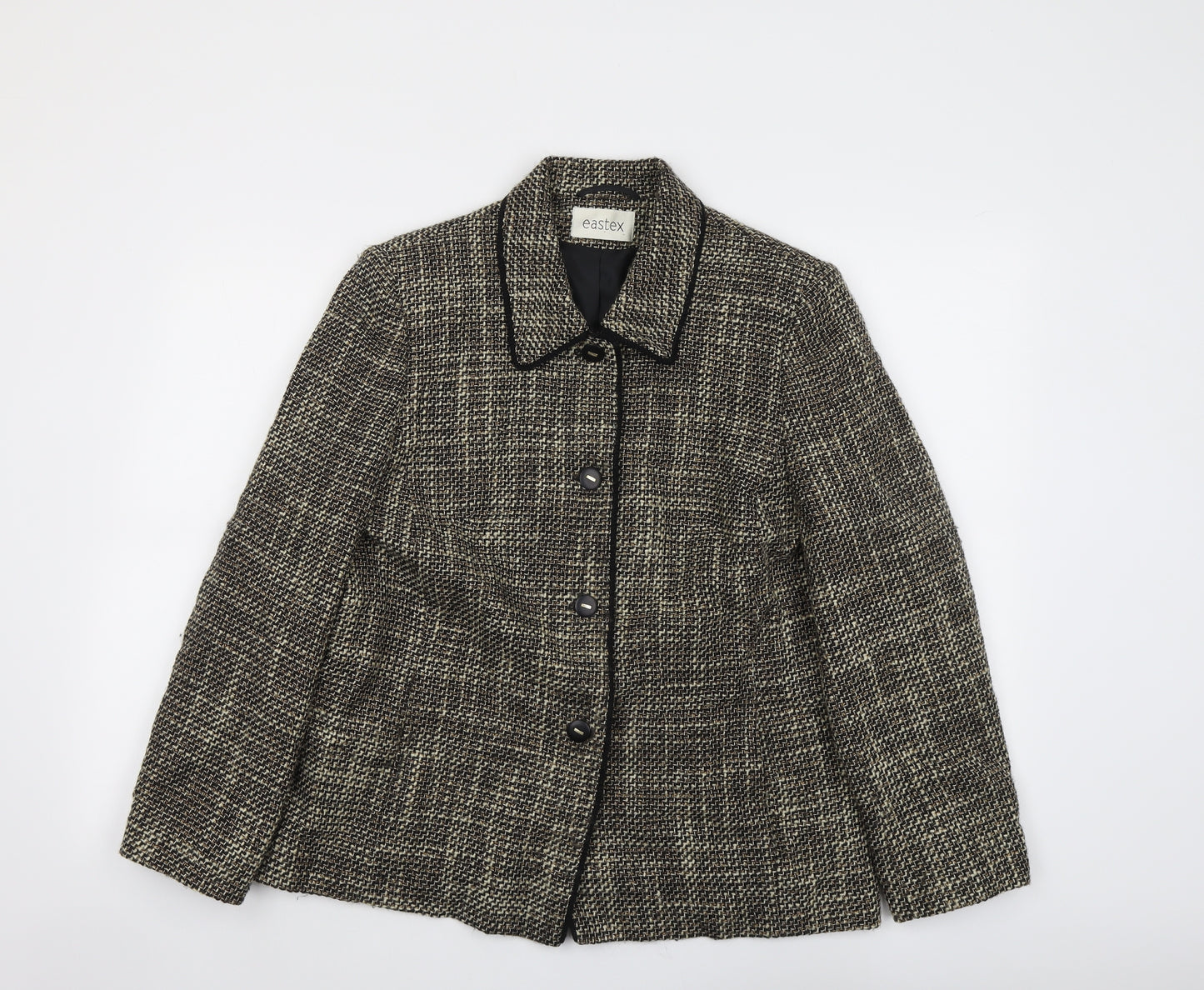 Eastex Womens Brown Jacket Blazer Size 14 Button