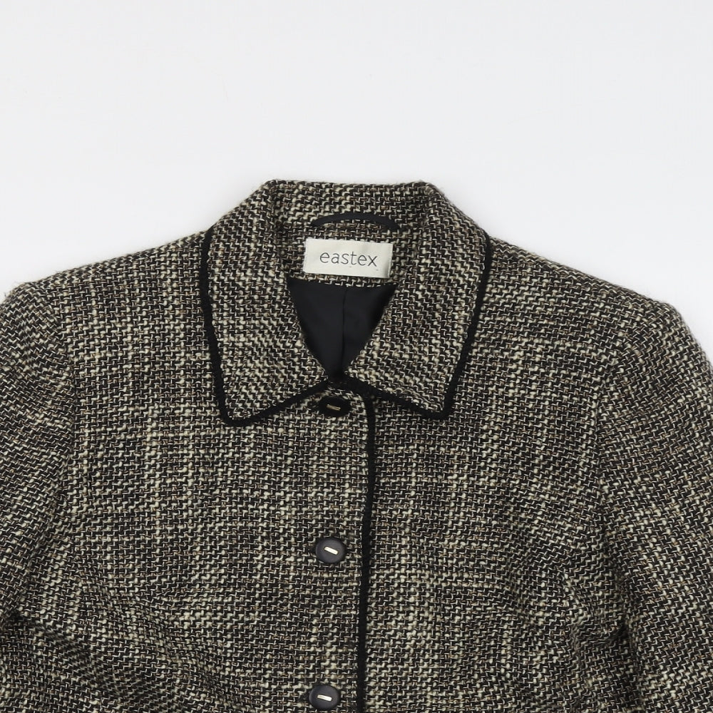 Eastex Womens Brown Jacket Blazer Size 14 Button