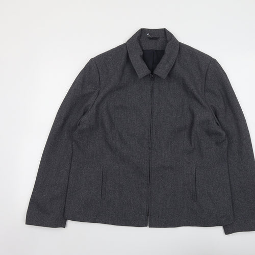 St Bernard Womens Blue Jacket Size 18 Zip