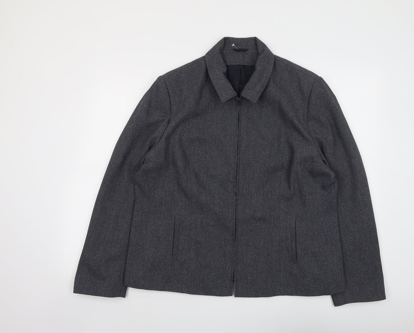 St Bernard Womens Blue Jacket Size 18 Zip