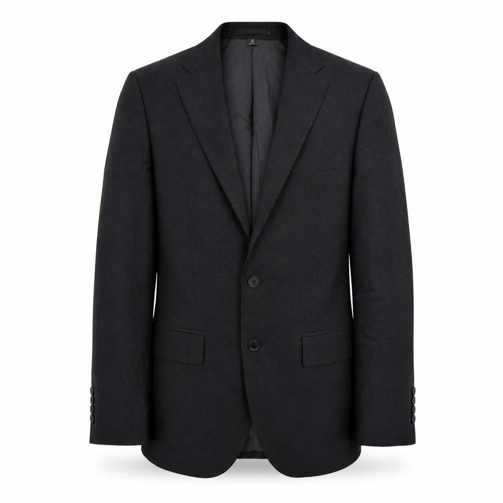 Front view of Marks & Spencer men’s grey polyester jacket suit jacket, size 36, regular