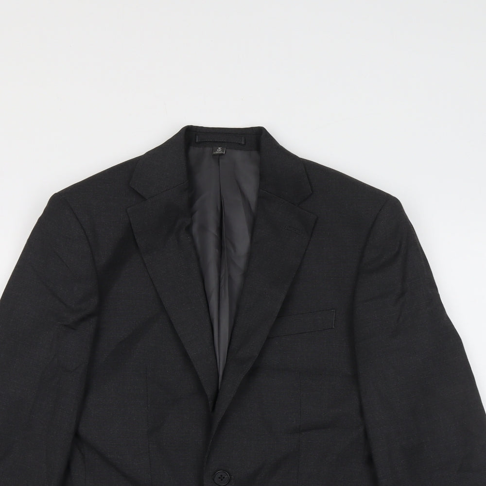 Marks and Spencer Mens Grey Polyester Jacket Suit Jacket Size 36 Regular