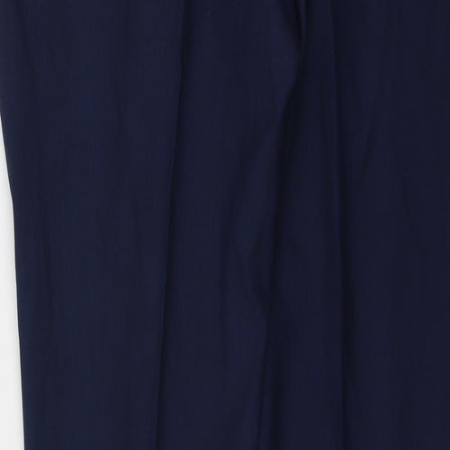 Paul Andrew Mens Blue Polyester Dress Pants Trousers Size 40 in L30 in Regular Button