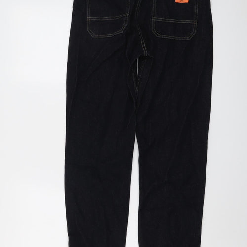Marks and Spencer Boys Blue Cotton Straight Jeans Size 13-14 Years Regular Button