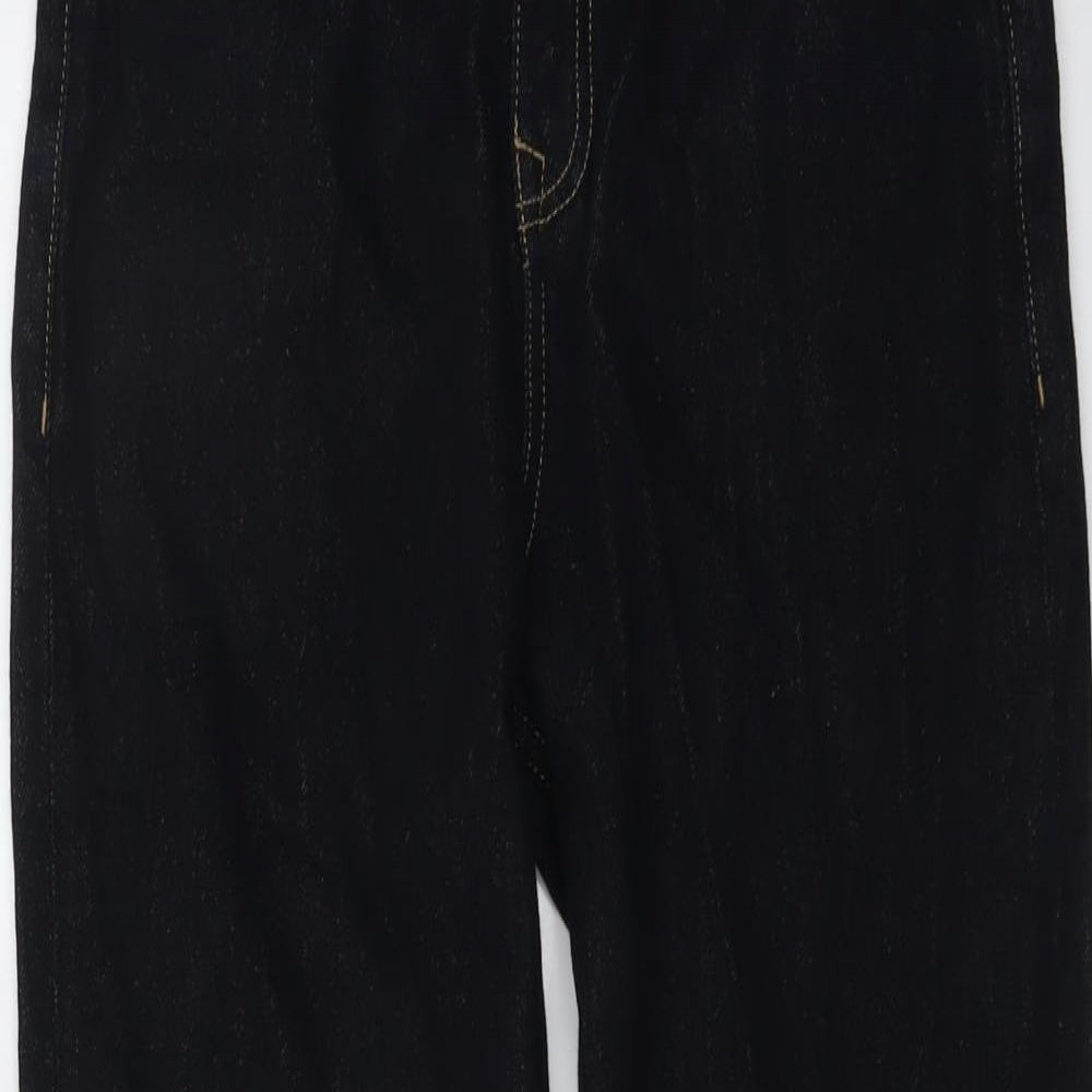 Marks and Spencer Boys Blue Cotton Straight Jeans Size 13-14 Years Regular Button