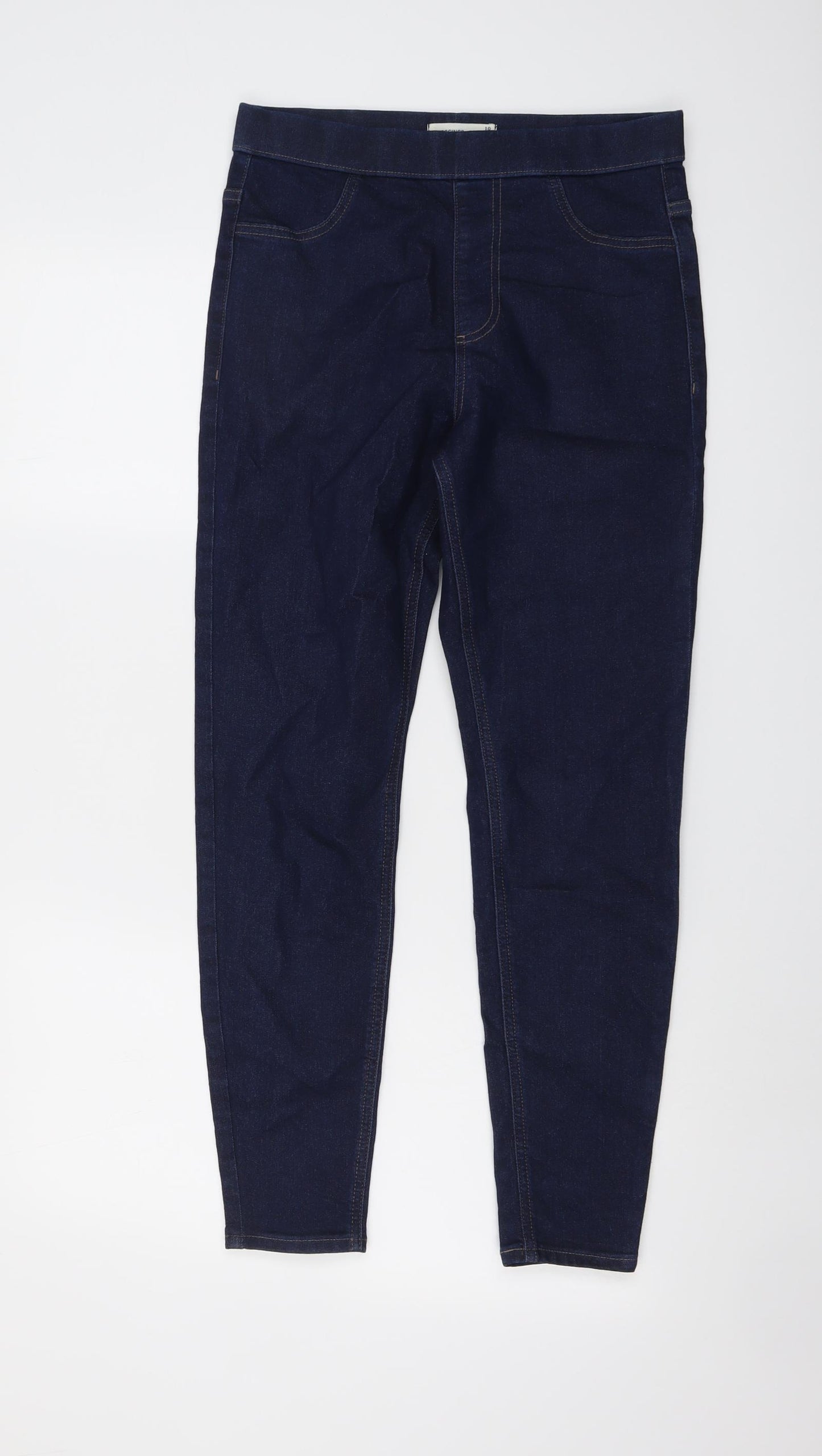 Marks and Spencer Womens Blue Cotton Jegging Jeans Size 10 L26 in Regular